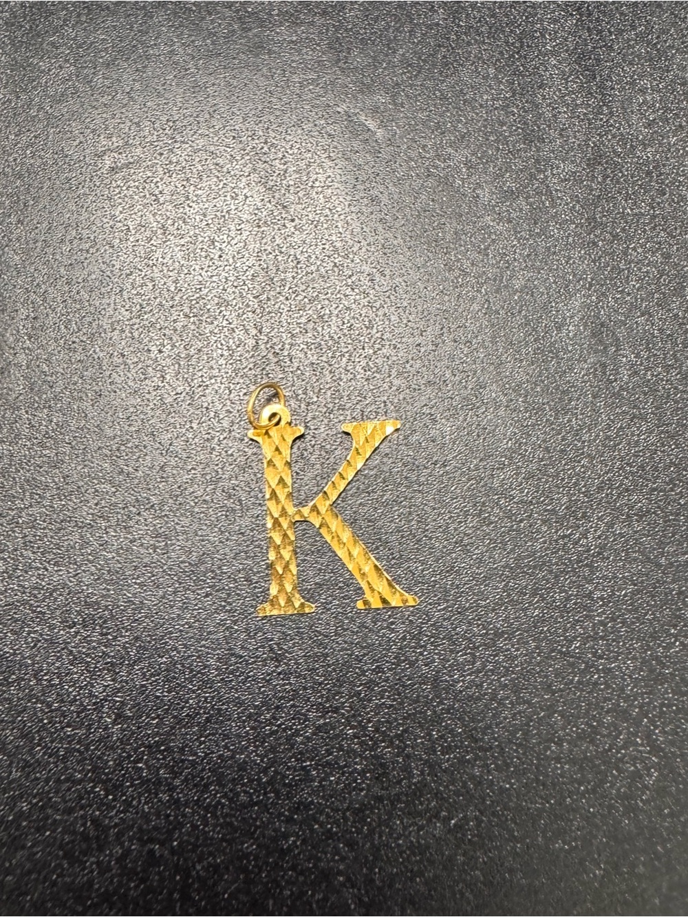 Gold Letter 'K' Initial Pendant Charm - Women's Accessory